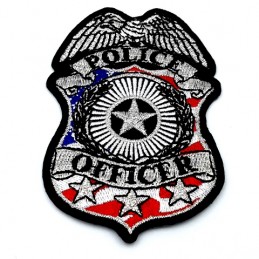 Naszywka termo amerykańska tarcza Police Officer z orłem - 4