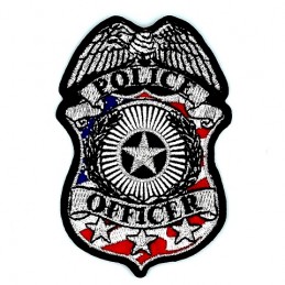 Naszywka termo amerykańska tarcza Police Officer z orłem - 6