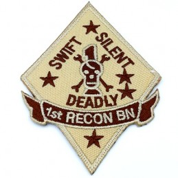 Naszywka termo USMC 1st Recon Battalion (desert) - 1