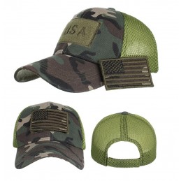 U.S.A. Military Trucker Hat Forest Camo - 10