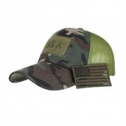 U.S.A. Military Trucker Hat Forest Camo - 11