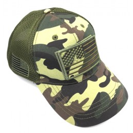 U.S.A. Military Trucker Hat Forest Camo - 12