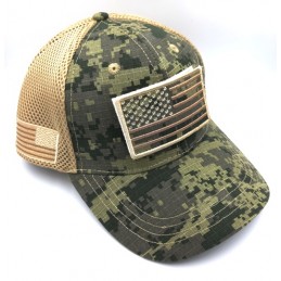 U.S.A. Military Trucker Hat Green Pixel Camo - 10