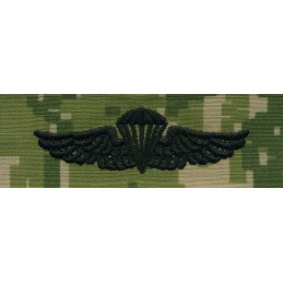 Embroidered badge USN, USMC parachutist badge - NWU Type III Woodland - 1