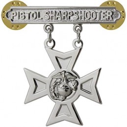 Marine Corps Pistol Sharpshooter Qualification Badge - 1