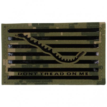 Don't Tread On Me Flag - Infrared NWU Type III Woodland Velcro Patch - 1