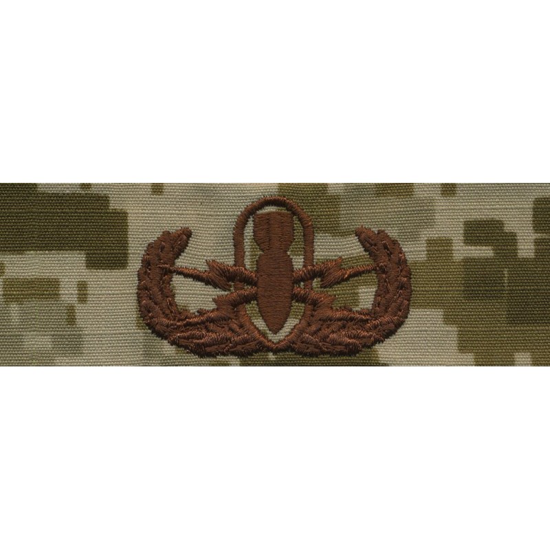 U.S. Navy Explosive Ordnance Disposal (EOD) Basic embroidered badge - NWU Type-II Desert Digital - 1