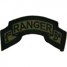 Thermo patch U.S. ARMY tab Ranger 1st Battalion (subdued) - 1