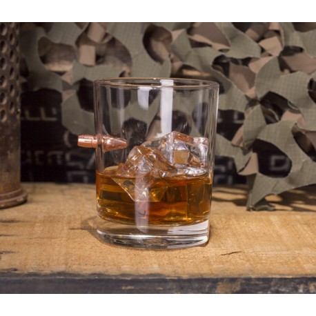 Szklanka do whiskey z oryginalnym pociskiem kaliber .308 - 1