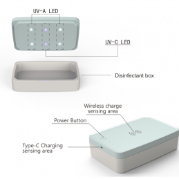 Sterylizator UV-C LED z ładowarką bezprzewodową do telefonów - 13