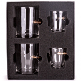 A set of glasses and glasses with the original .308 caliber projectile - 3