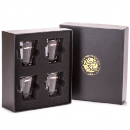 Set of 4 glasses with original shell caliber .308 - 1