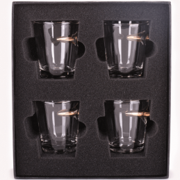 Set of 4 glasses with original shell caliber .308 - 4