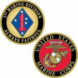 Moneta okolicznościowa Challenge Coin USMC 1st Marine Division - 1