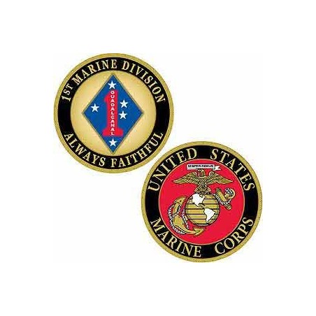 Challenge Coin USMC 1st Marine Division Commemorative Coin - 1