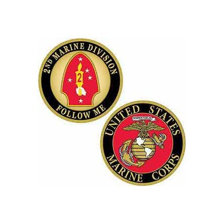 Challenge Coin USMC 2nd Marine Division Commemorative Coin - 1