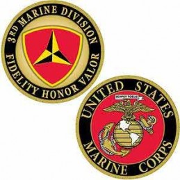 Moneta okolicznościowa Challenge Coin USMC 3rd Marine Division - 1