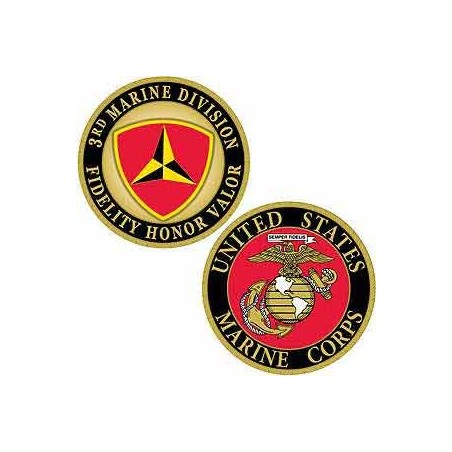 Challenge Coin USMC 3rd Marine Division Commemorative Coin - 1